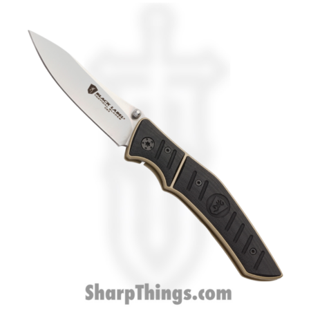 Browning – BR139BL – Black Label Finish Line – Assisted Open Knife – 440A SS Satin Drop Point – G10 – Black