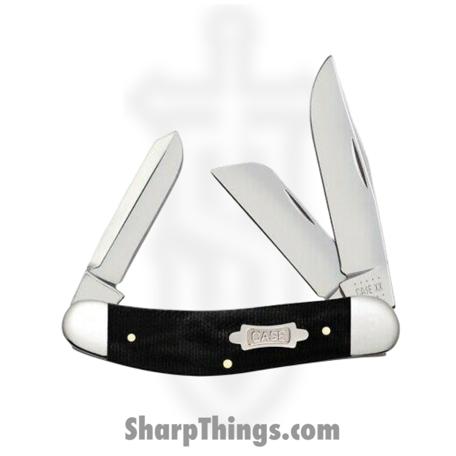 Case Cutlery - CA23141 - Sowbelly - Folding Knife - Tru-Sharp Stainless Polished Multi - Canvas Laminate - Black