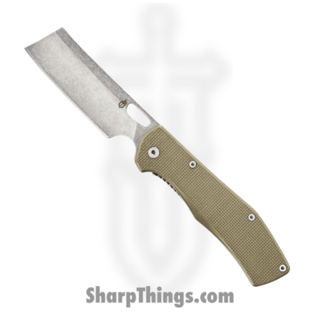 Gerber – G3476 – Flatiron – Folding Knife – 7Cr17MoV Stonewash Cleaver – G10 Stainless – Green