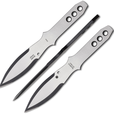 Spyderco – SCTK01SM – Spyderthrowers Small – Fixed Blade Knife – 8Cr13MoV   – 8Cr13MoV – Silver