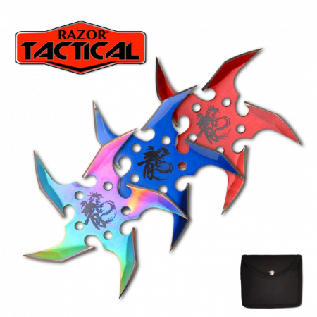 Razor Tactical – RT-8009-3 – 5 Points Throwing Star 3 Piece Set
