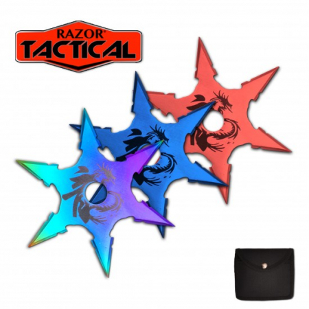 Razor Tactical – RT-8008-3 – 6 Points Throwing Star 3 Piece Set