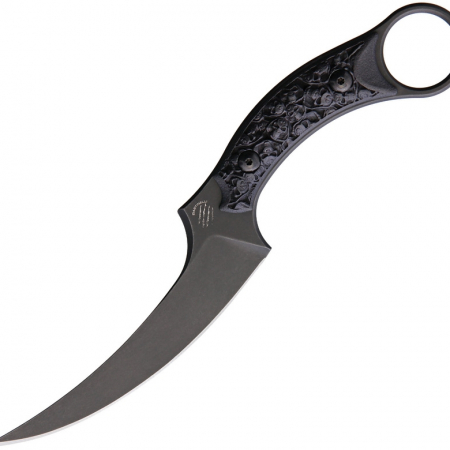 Bastinelli Creations – BAS206Z – Mako – Fixed Blade Knife – N690 Coated Full Tang – Sculpted Skull – Black Bronze