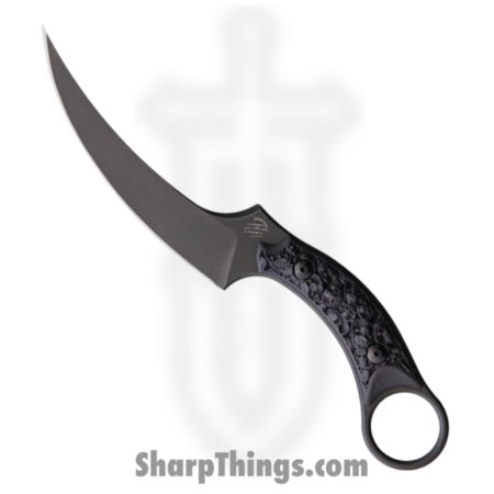 Bastinelli Creations – BAS206Z – Mako – Fixed Blade Knife – N690 Coated Full Tang – Sculpted Skull – Black Bronze