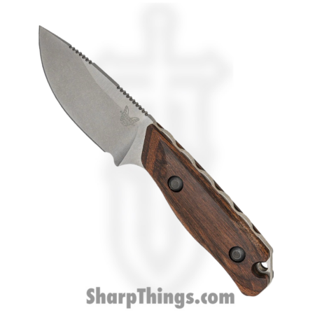 Benchmade – 15017 – Hidden Canyon Hunter – Fixed Blade Knife – CPM S30V Stonewash Drop Point – Wood – Brown