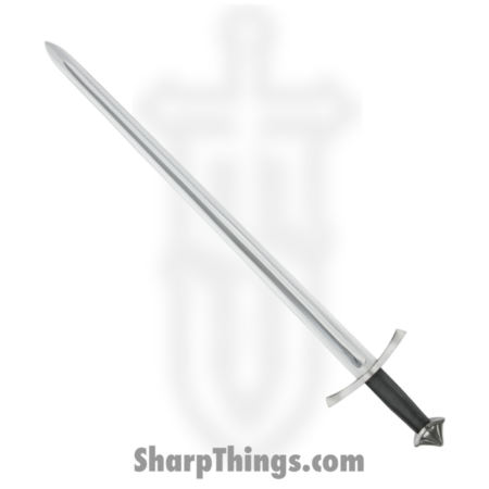 Cold Steel – CS88NOR – Norman Sword – Fixed Blade Knife – 1055 HC Polished – Leather – Black