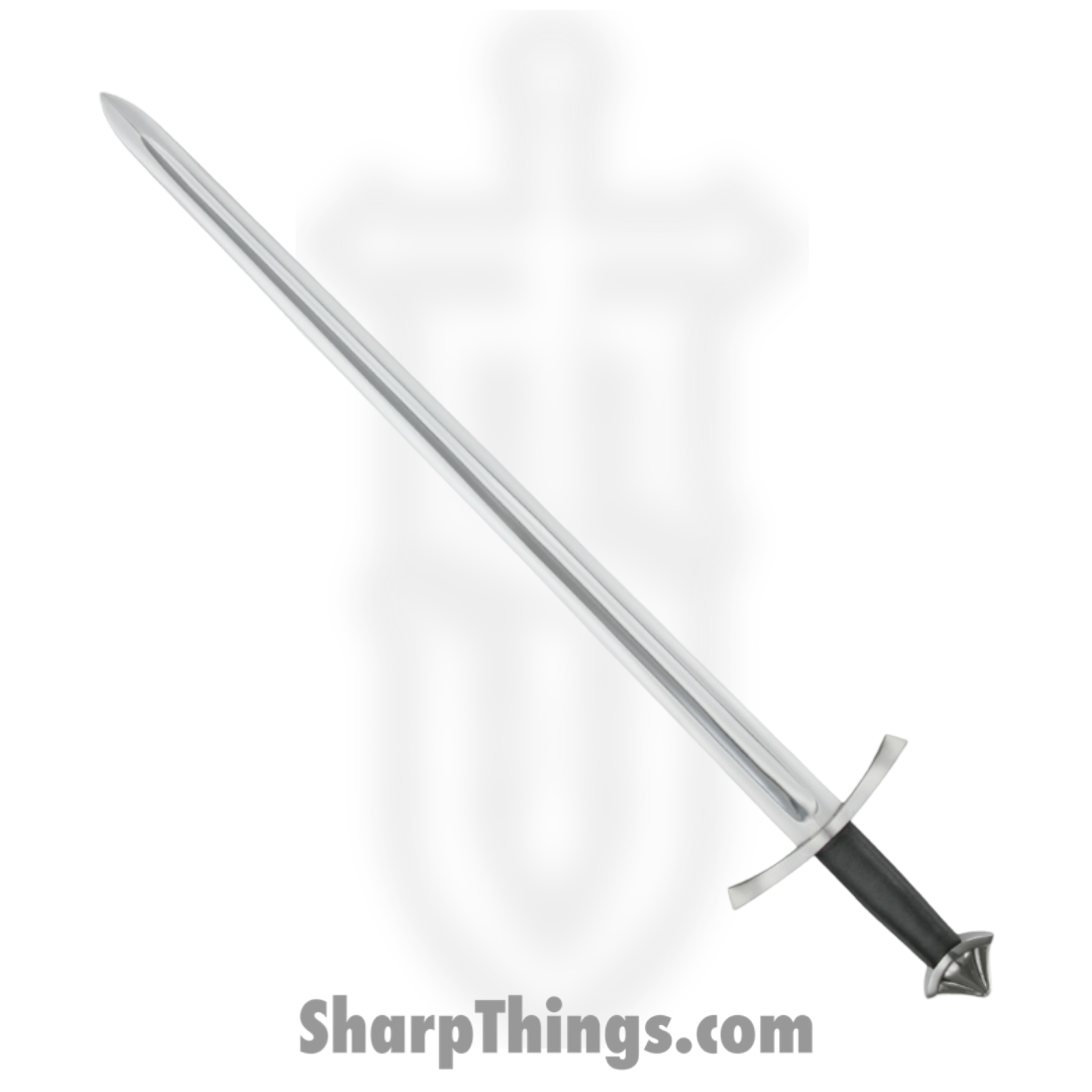 Cold Steel - CS88NOR - Norman Sword - Fixed Blade Knife - 1055 HC Polished - Leather - Black