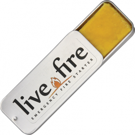 Live Fire – LFO1 – Original – 3.11in Emergency Fire Starter – Slide Top Tin