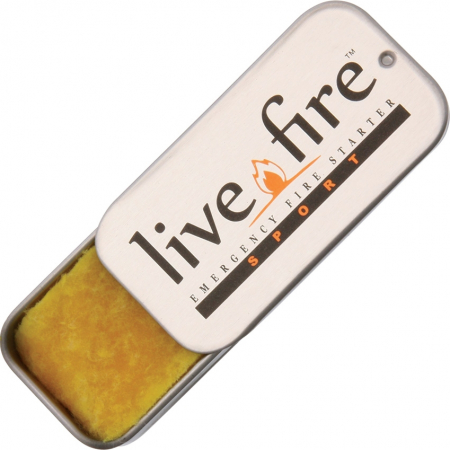 Live Fire – LFS1 – Sport – 1.89in Emergency Fire Starter – Slide Top Tin