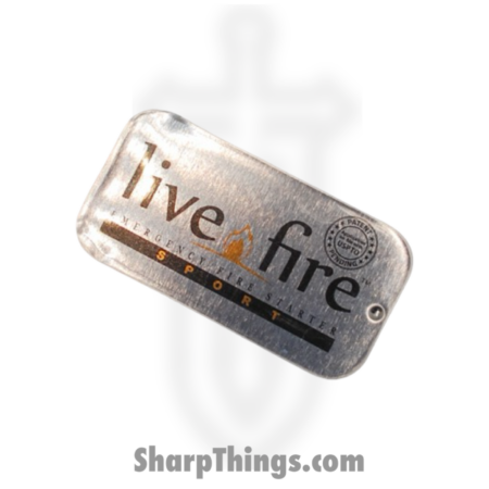 Live Fire – LFS1 – Sport – 1.89in Emergency Fire Starter – Slide Top Tin