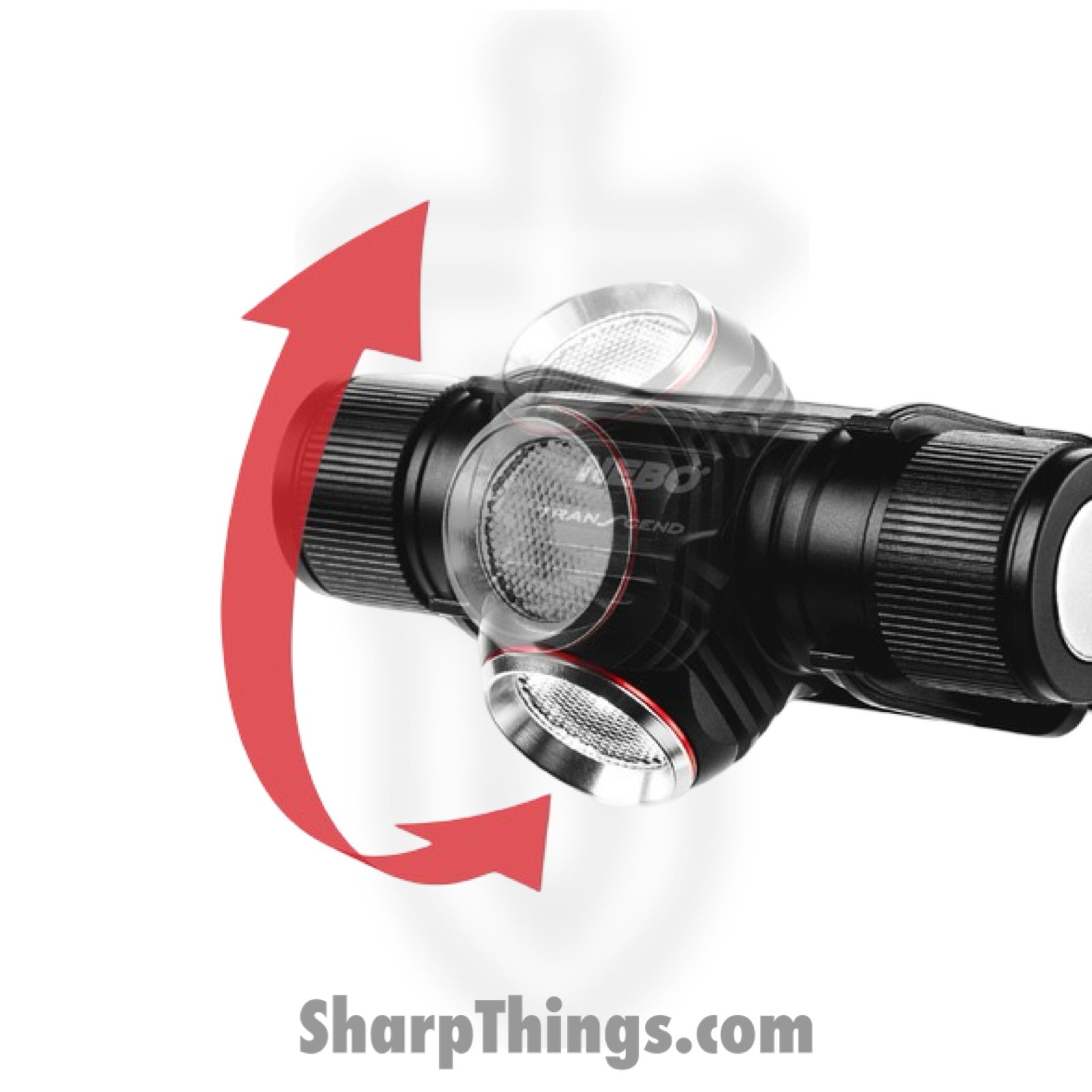 Nebo - NEB7001 - Transcend 1K Lumen Rechargeable Headlamp - Aluminum Nylon - Black - Image 2