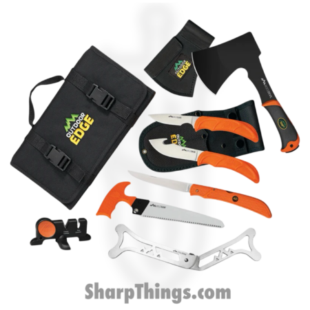 Outdoor Edge – OF-1 – Outfitter Hunting and Game Processing Set – 420J2 SS Satin Multi – TPR – Orange