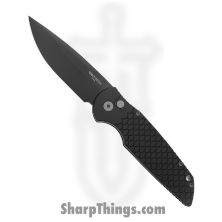 ProTech – TR-3 X1 – Tactical Response 3 – Automatic Knife – 154CM Coated Drop Point – Fish Scaled Aluminum – Black