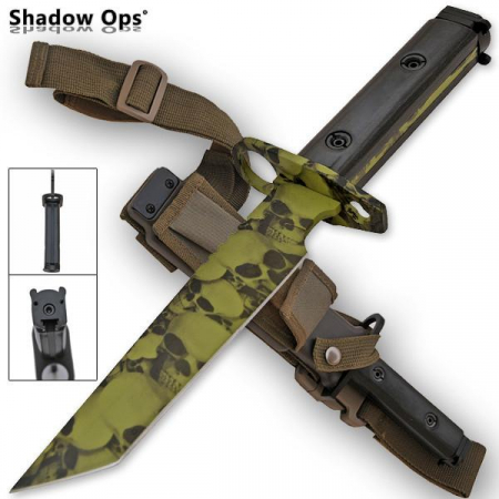 Shadow Ops – YF-01-GR – Undead Bayonet Skull – Green