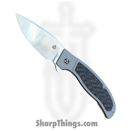 QSP – QS136-A – Legatus – Folding Knife – Bohler M390 Satin Drop Point – Titanium CF Inlay – Gray Black