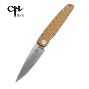 CH Knives – CH3541-G10-BN – Tactical Folding Knife G10 D2 – Brown