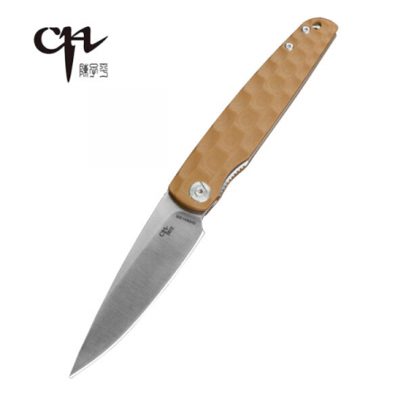 CH Knives – CH3541-G10-BN – Tactical Folding Knife G10 D2 – Brown