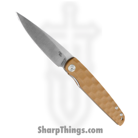 CH Knives – 3541G10BN – Tactical – Folding Knife – D2 Satin Spear Point – G10 – Brown
