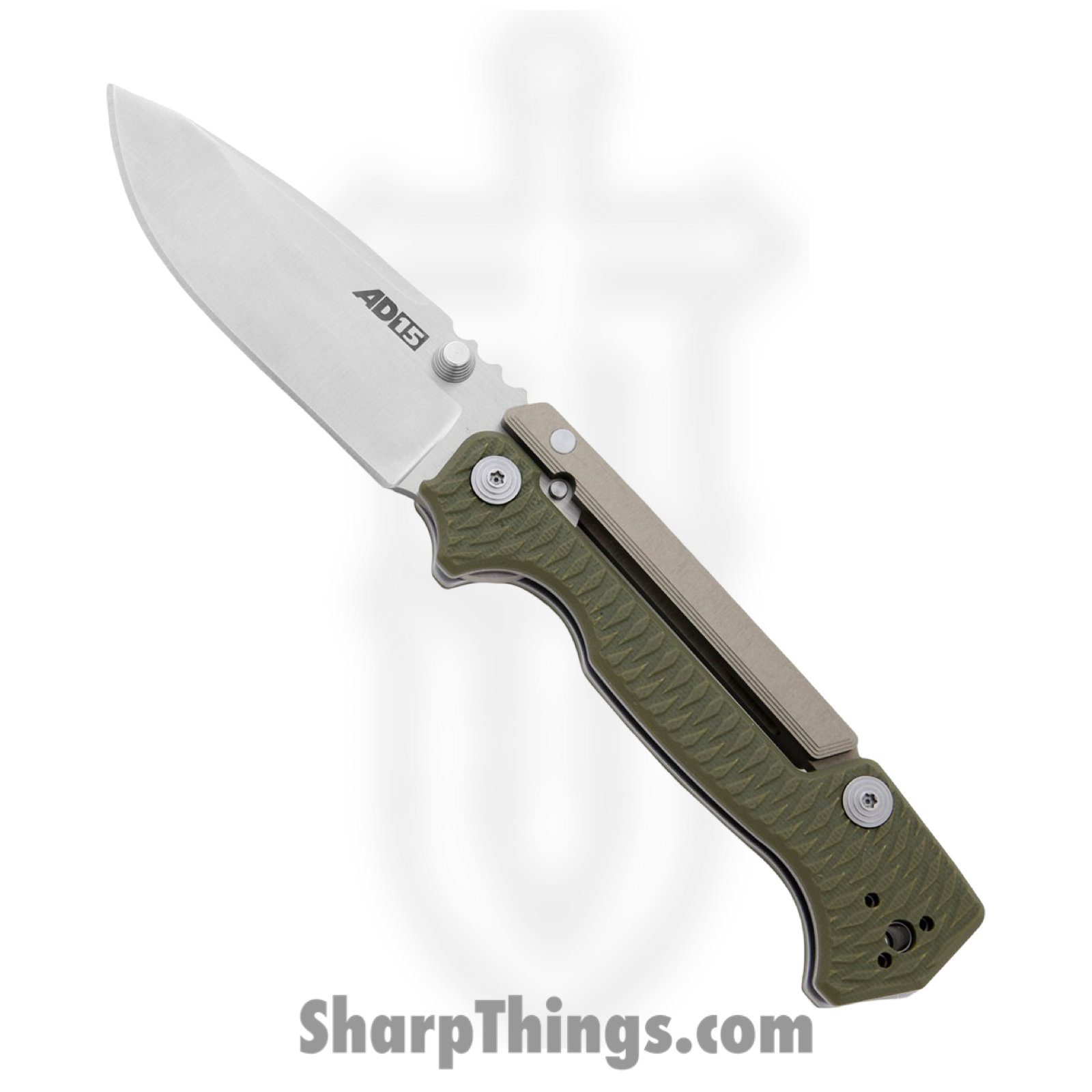 Cold Steel - CS58SQ - AD-15 - Folding Knife - S35VN Stonewash Drop Point - G10 - OD Green