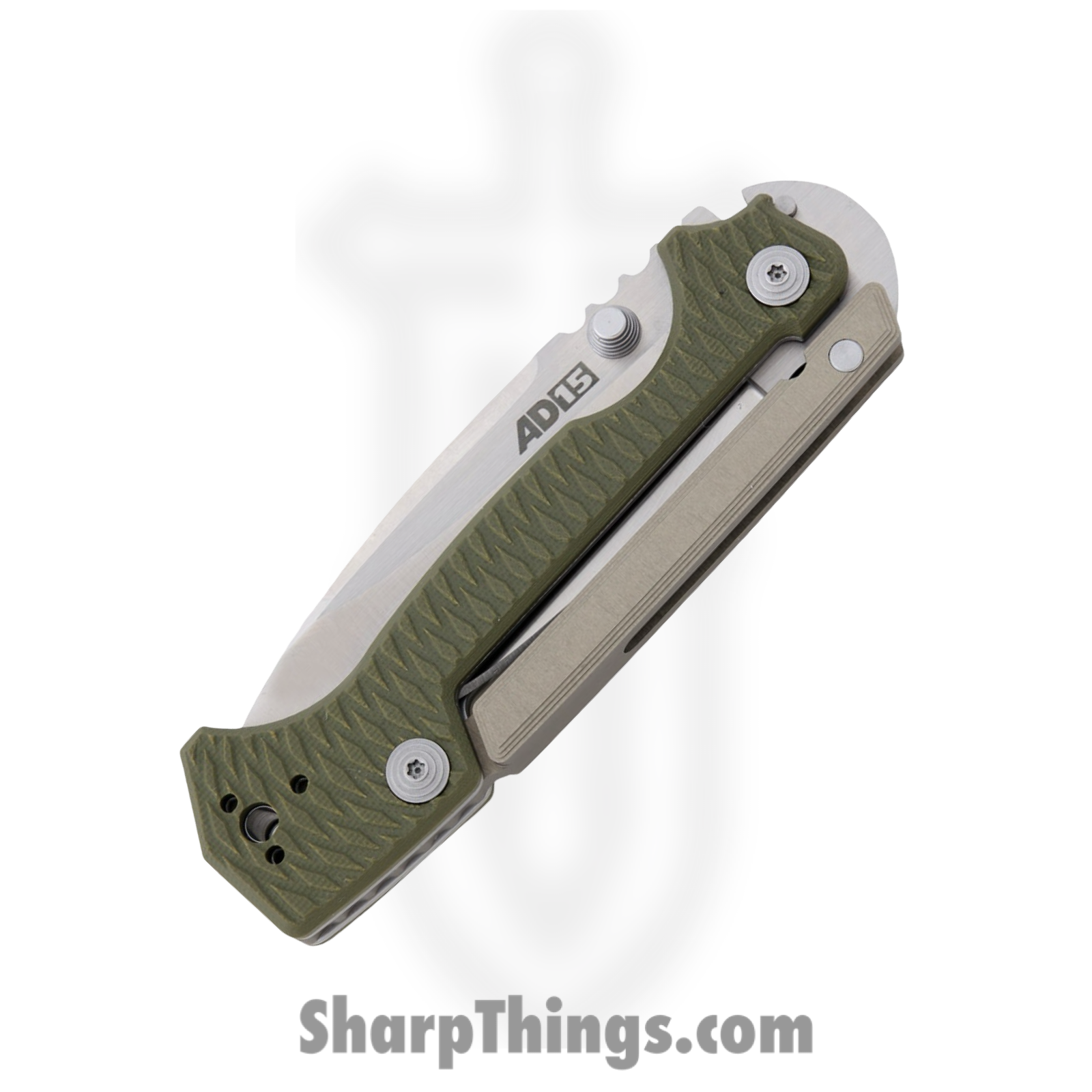 Cold Steel - CS58SQ - AD-15 - Folding Knife - S35VN Stonewash Drop Point - G10 - OD Green - Image 4
