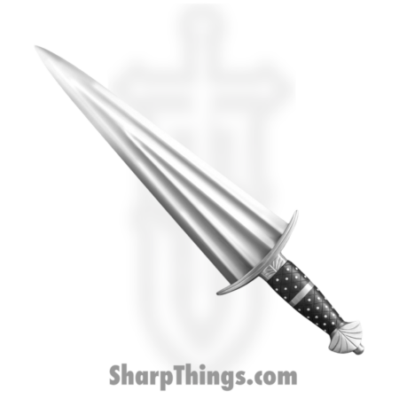 Cold Steel – CS88CDEA – Cinquedea – Fixed Blade Knife – Carbon Steel Polished Dagger – Rosewood – Black Silver