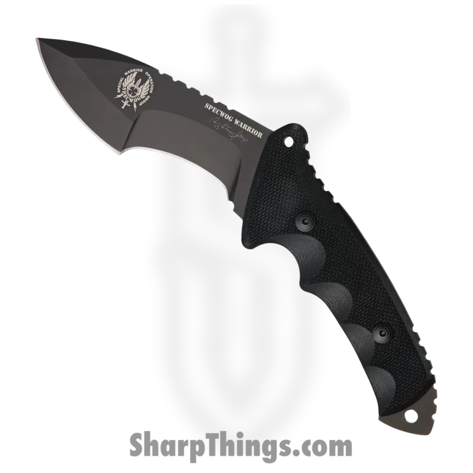 Fox Knives - FOX0171113 - Warrior Combat - Fixed Blade Knife - N690 Coated Drop Point - G10 - Black