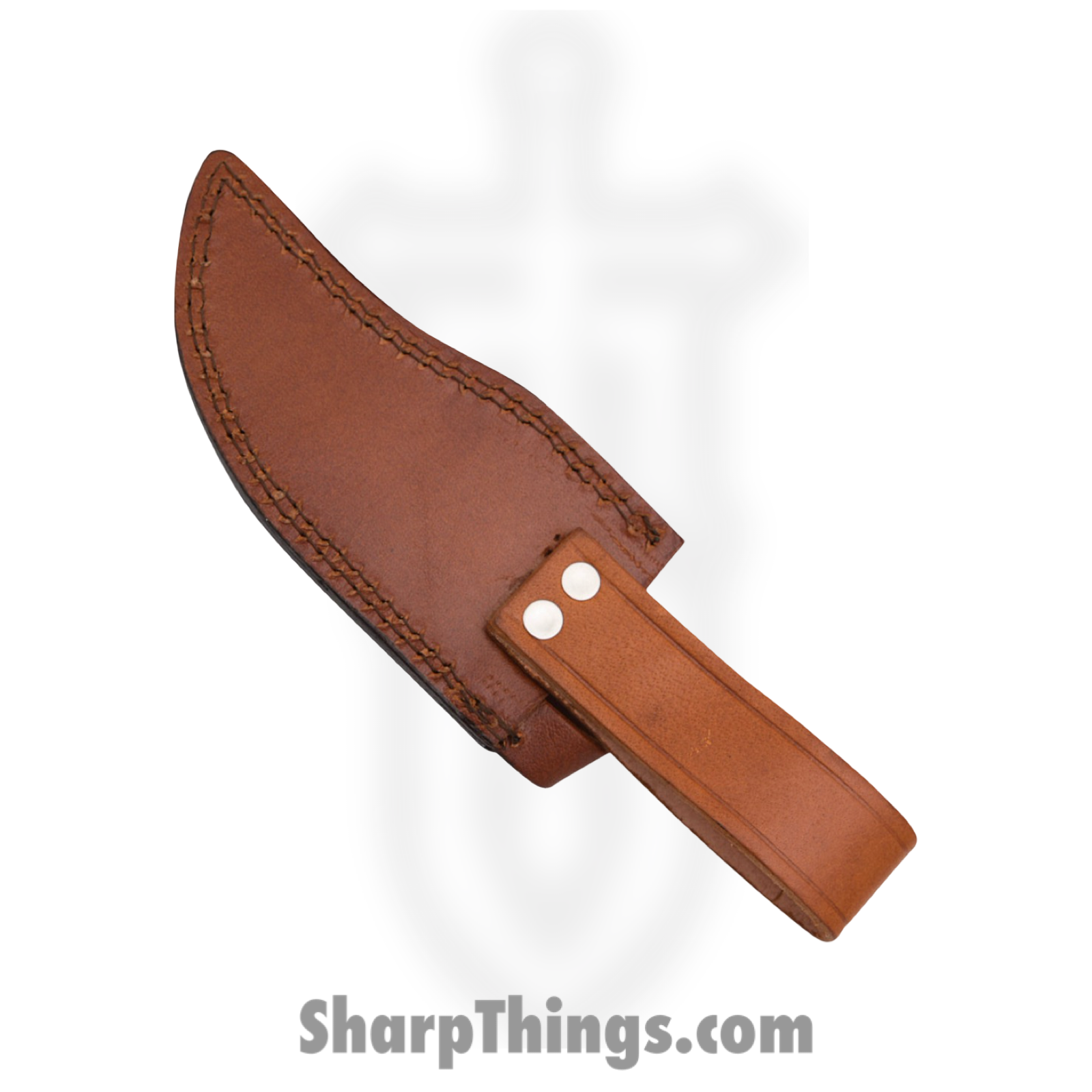 Rough Ryder - RR2109 - Hunter - Fixed Blade Knife - 440A Polished Clip Point - Leather - Brown - Image 4