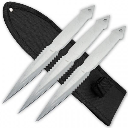 Tiger USA – 3 Piece 8 Inch Throwing Knives – Silver