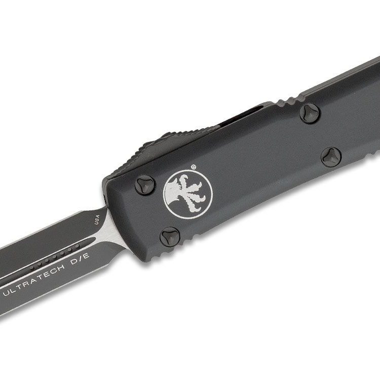 Microtech - 122-1T - Ultratech Tactical - OTF Auto - Black Dagger - 6061-T6 Aluminum - Black