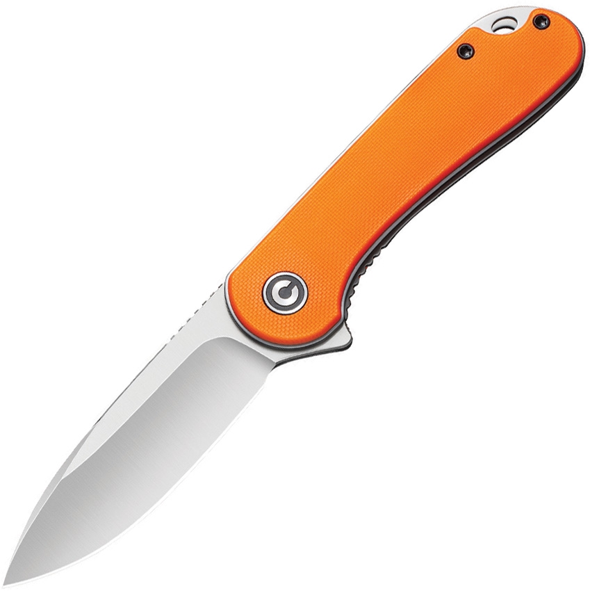 Civivi - CIVC907R - Elementum Linerlock - Folding Knife - D2 Satin Drop Point - G10 - Orange - Image 6