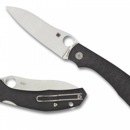 Spyderco – SC241CFP – Kapara Compression Lock Folding Knife – CPM S30V CF – Black
