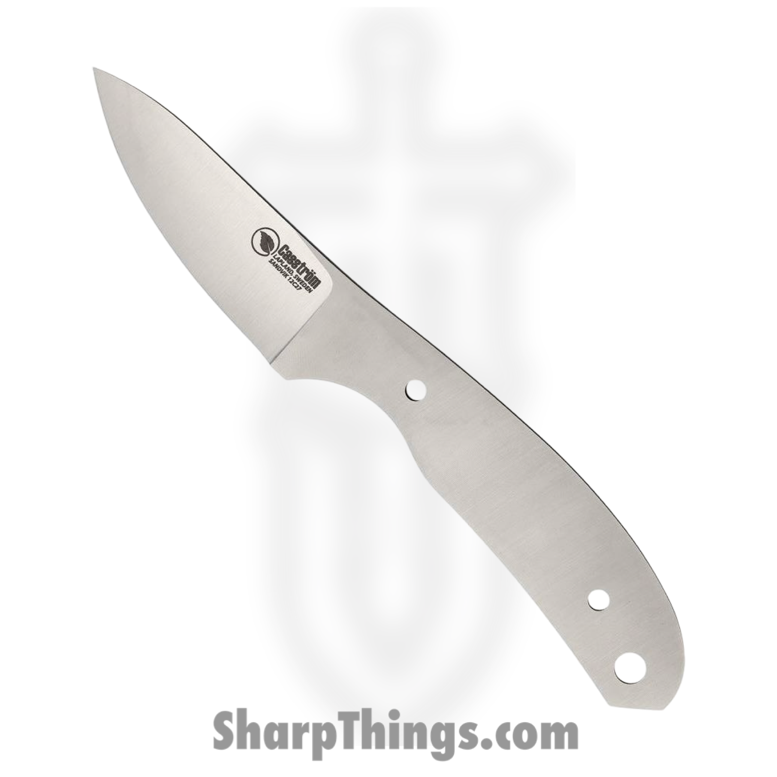Casstrom - CI13220 - Safari Blade Blank - Fixed Blade Knife - 12C27 Satin Drop Point - Silver