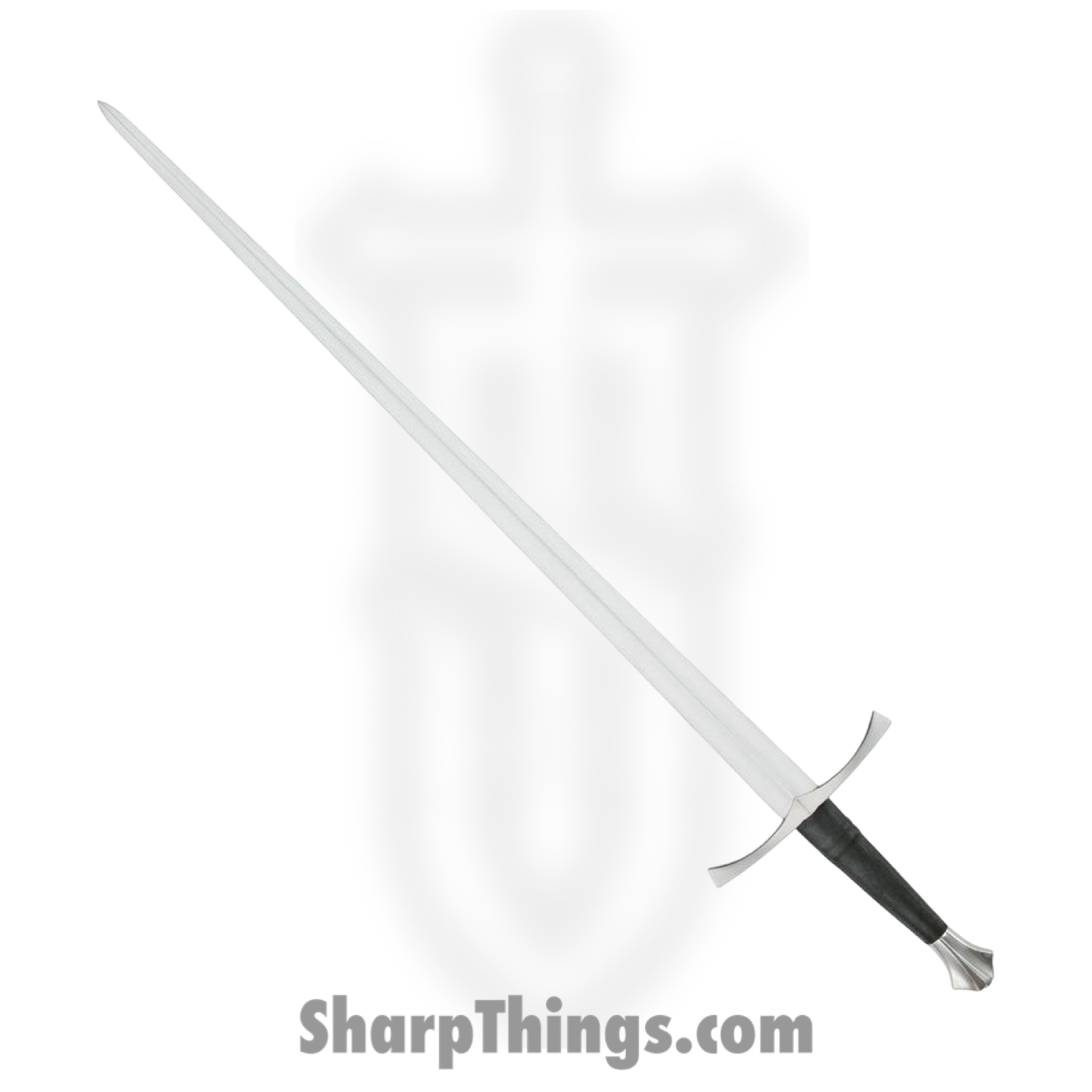 Cold Steel - CS88ITS - Italian Long Sword - Fixed Blade Knife - 1060 HC Satin Sword - Leather - Black