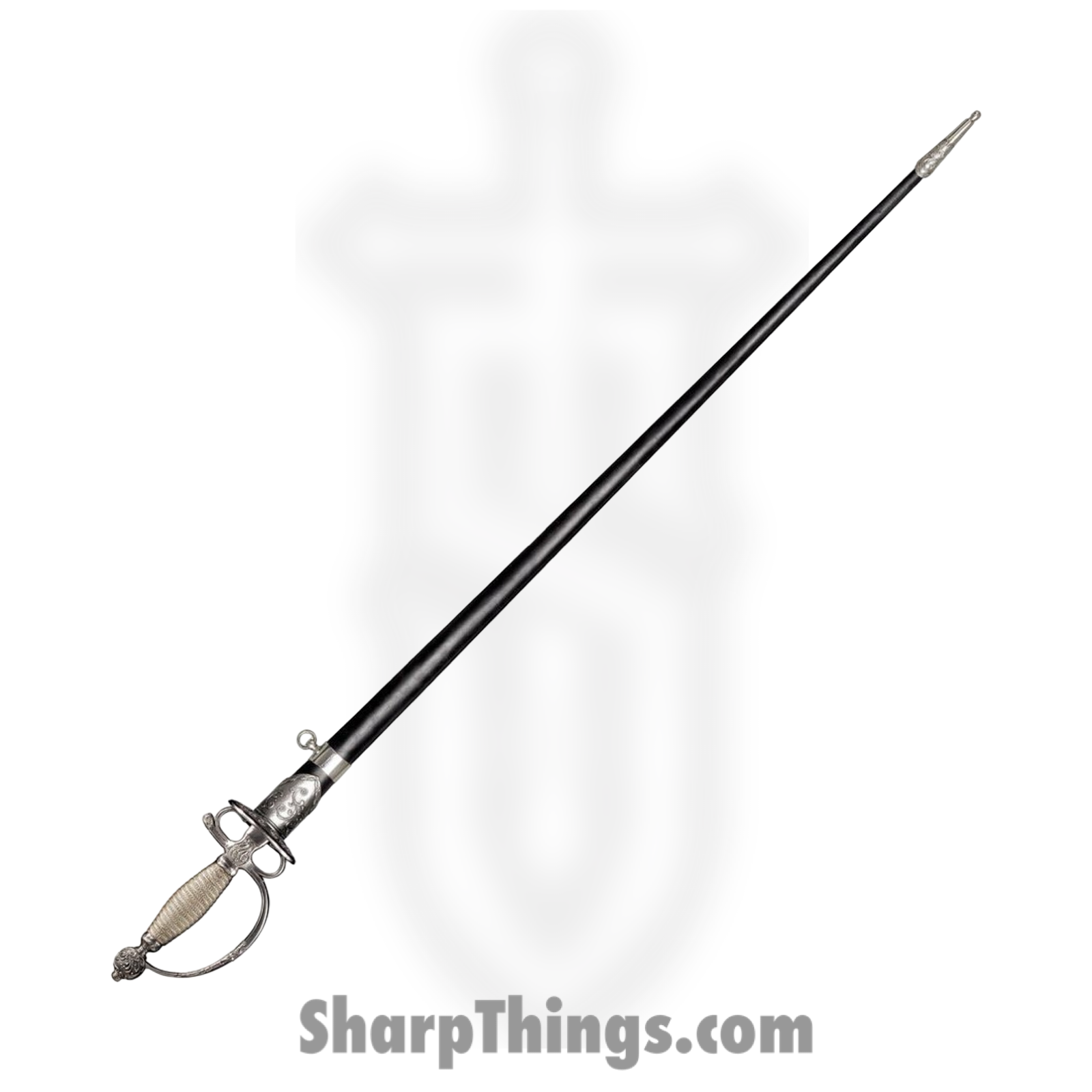 Cold Steel - CS88SMS - Small Sword - Fixed Blade Knife - 1060 HC Satin Sword - Wire Wrapped - Silver - Image 3