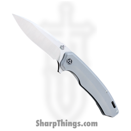 QSP – QS116A – Woodpecker II – Folding Knife – M390 Two Tone Drop Point – Titanium – Grey