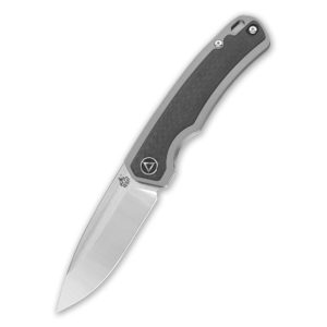 QSP Knife – Puffin QS127D2 – S35VN Ti/CF – Grey and Black