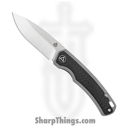 QSP – QS127D2 – Puffin – Folding Knife – CPM S35VN Satin Drop Point – Titanium CF Inlay – Black Silver