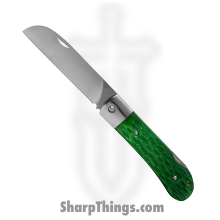 QSP – QS128B – Worker – Folding Knife – Bohler N690 Satin Sheepsfoot – Bone – Green