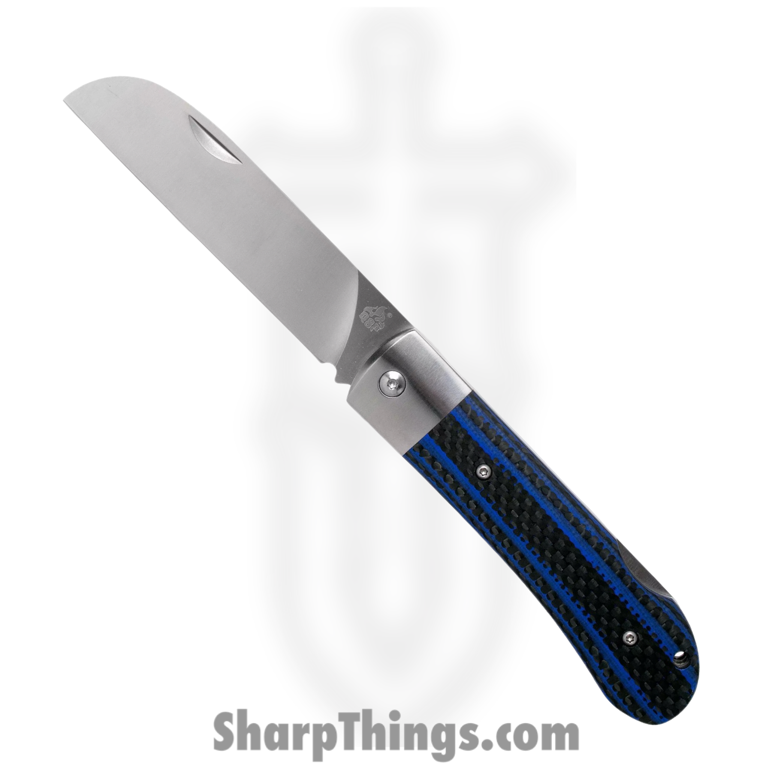 QSP - QS128D - Worker - Folding Knife - Bohler N690 Satin Sheepsfoot - G10 Carbon Fiber - Blue Black