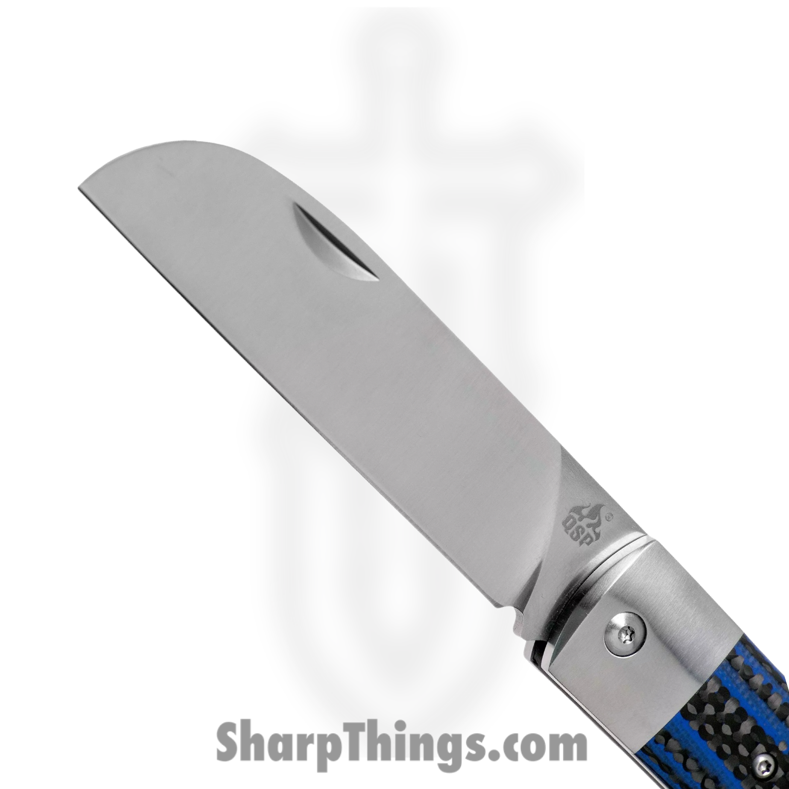 QSP - QS128D - Worker - Folding Knife - Bohler N690 Satin Sheepsfoot - G10 Carbon Fiber - Blue Black - Image 3