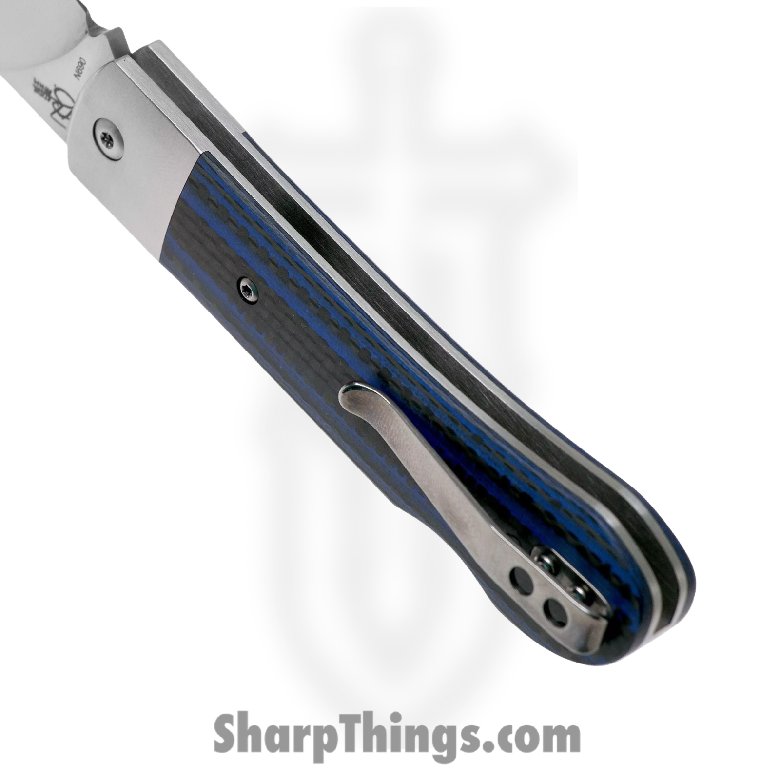 QSP - QS128D - Worker - Folding Knife - Bohler N690 Satin Sheepsfoot - G10 Carbon Fiber - Blue Black - Image 5