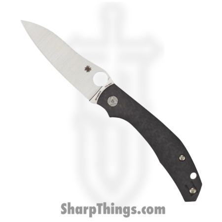 Spyderco – SC241CFP – Kapara – Folding Knife – S30V Satin Drop Point – Carbon Fiber – Black