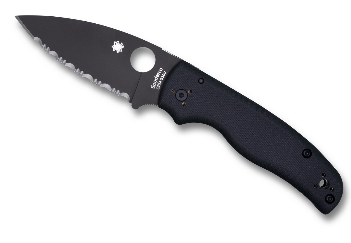 Spyderco - SC229GSBK - Shaman - Folding Knife - S30V Coated Drop Point - G10 - Black - Image 8