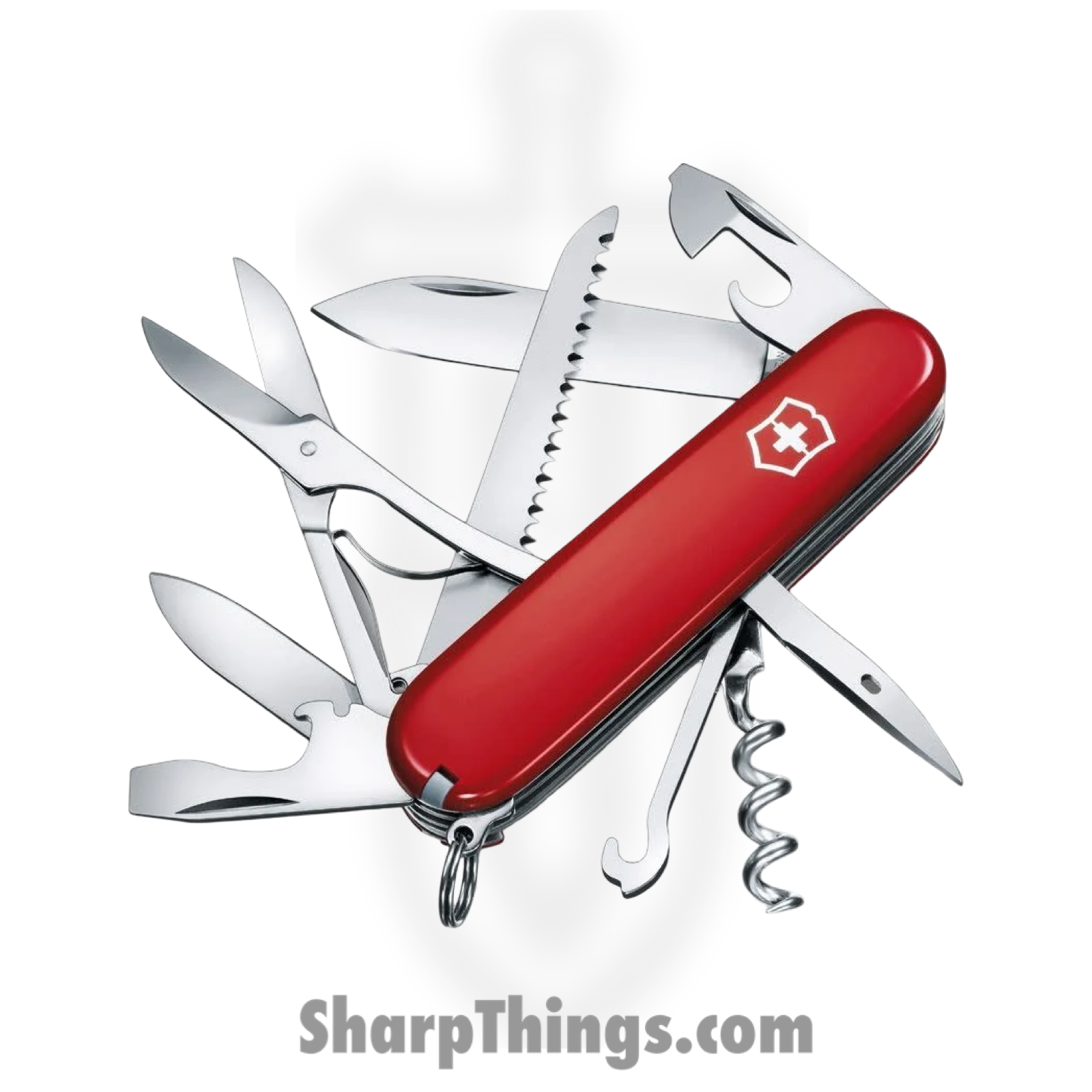 Victorinox - VN13713X6 - Huntsman - Folding Knife - Stainless Polished Multi Tool - ABS Celidor - Red
