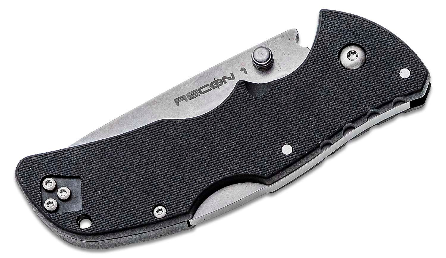 Cold Steel - CS27BAT - Mini Recon 1 - Folding Knife - AUS-10A Stonewash Tanto - GRN - Black - Image 6
