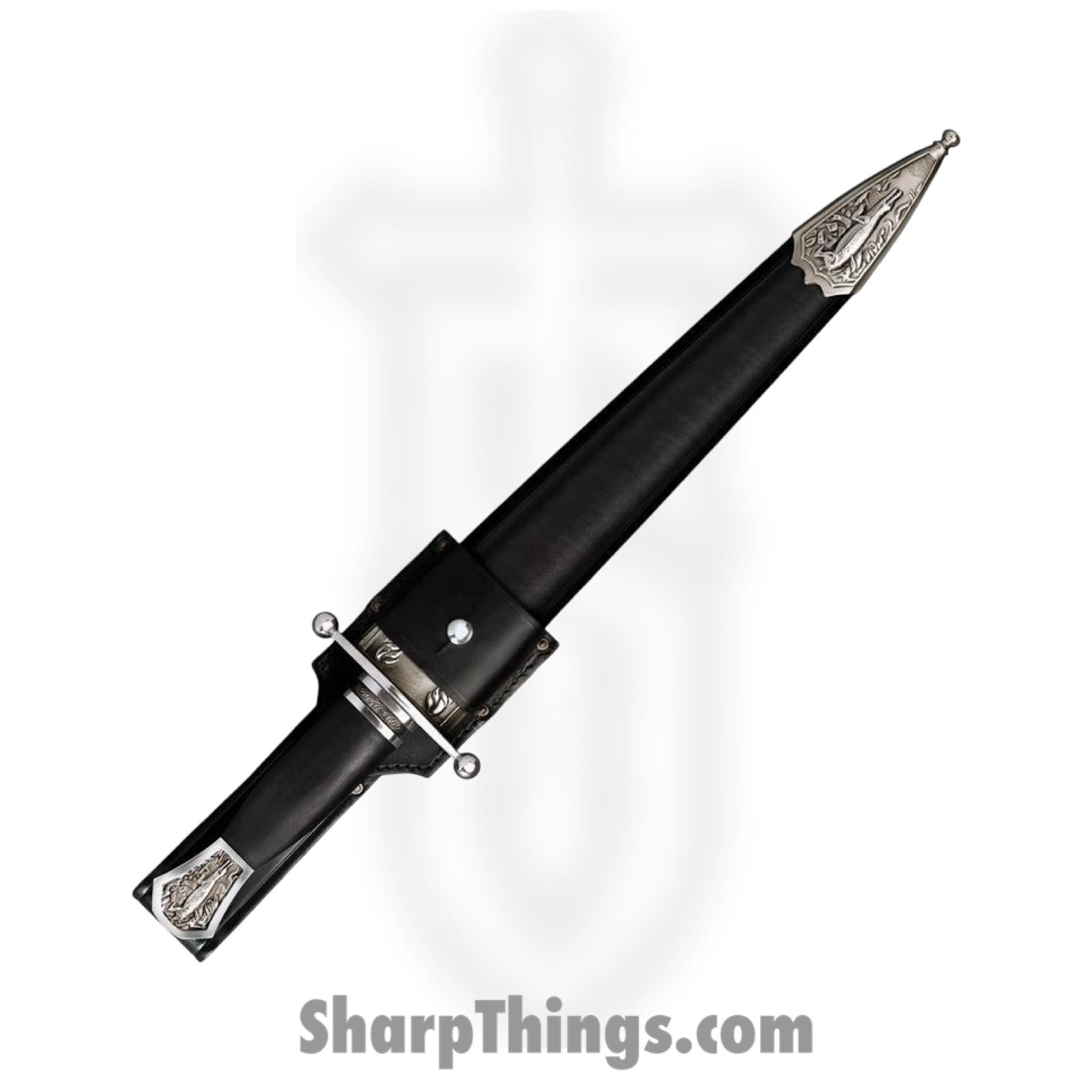 Cold Steel - CS88GTP - Arkansas Toothpick - Fixed Blade Knife - 1055 HC Satin Dagger - Malaysian Sal Wood - Black - Image 3