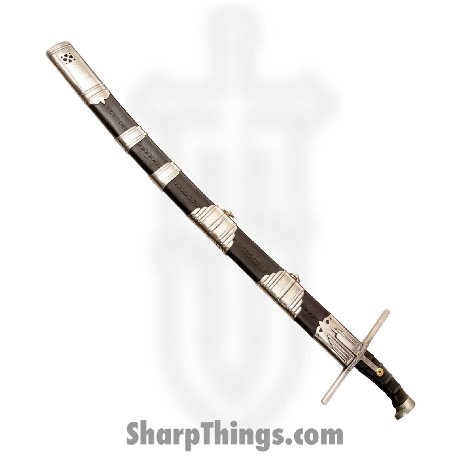 Cold Steel - CS88RM - Hungarian Saber - Fixed Blade Knife - 1055 HC Polished - Leather - Brown - Image 3