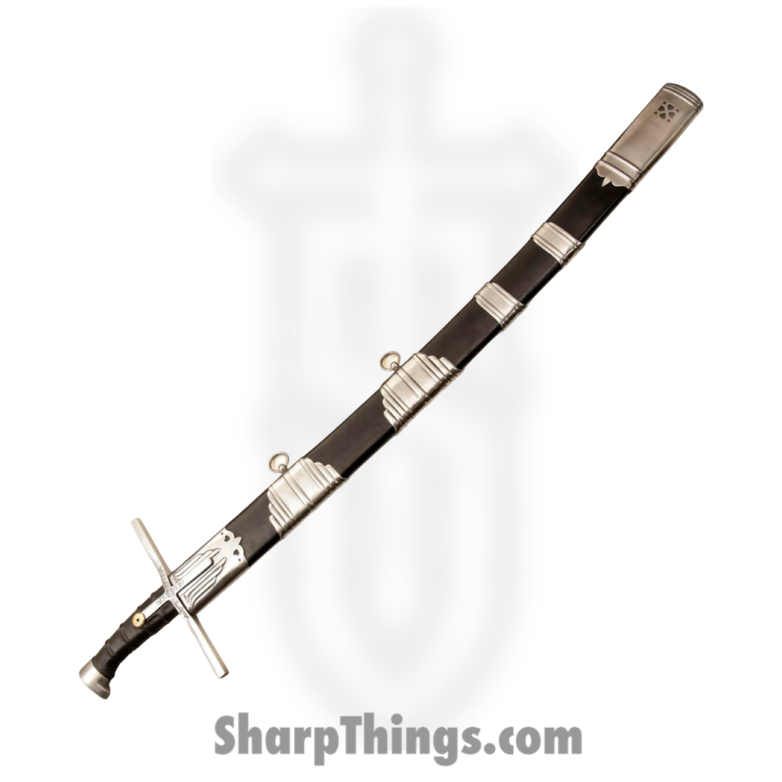 Cold Steel - CS88RM - Hungarian Saber - Fixed Blade Knife - 1055 HC Polished - Leather - Brown - Image 4