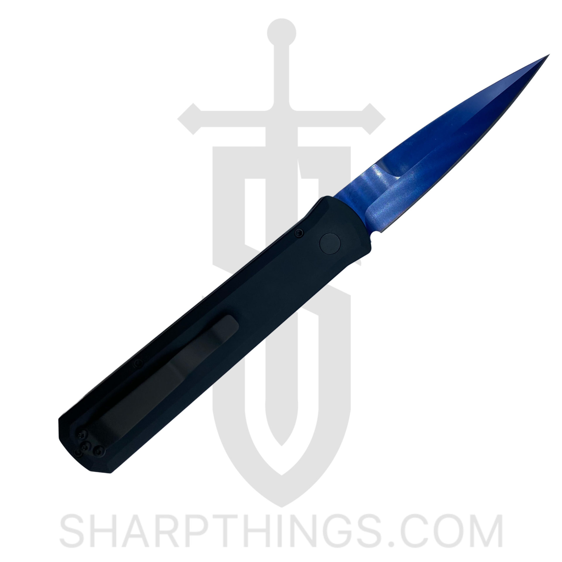 ProTech - 921-SB - Godfather - Automatic Knife - 154CM Satin Sapphire Blue Spear Point - 1 - Black - Image 5