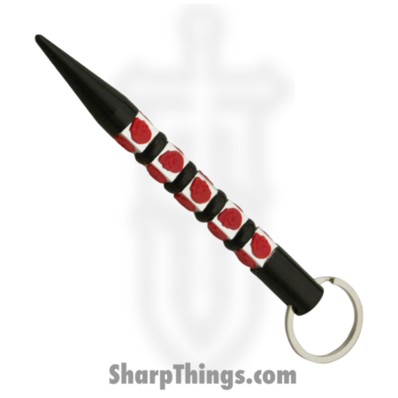 VOC – P15942RDSK – Defense Kubotan 5 Skulls – Steel – Black Red